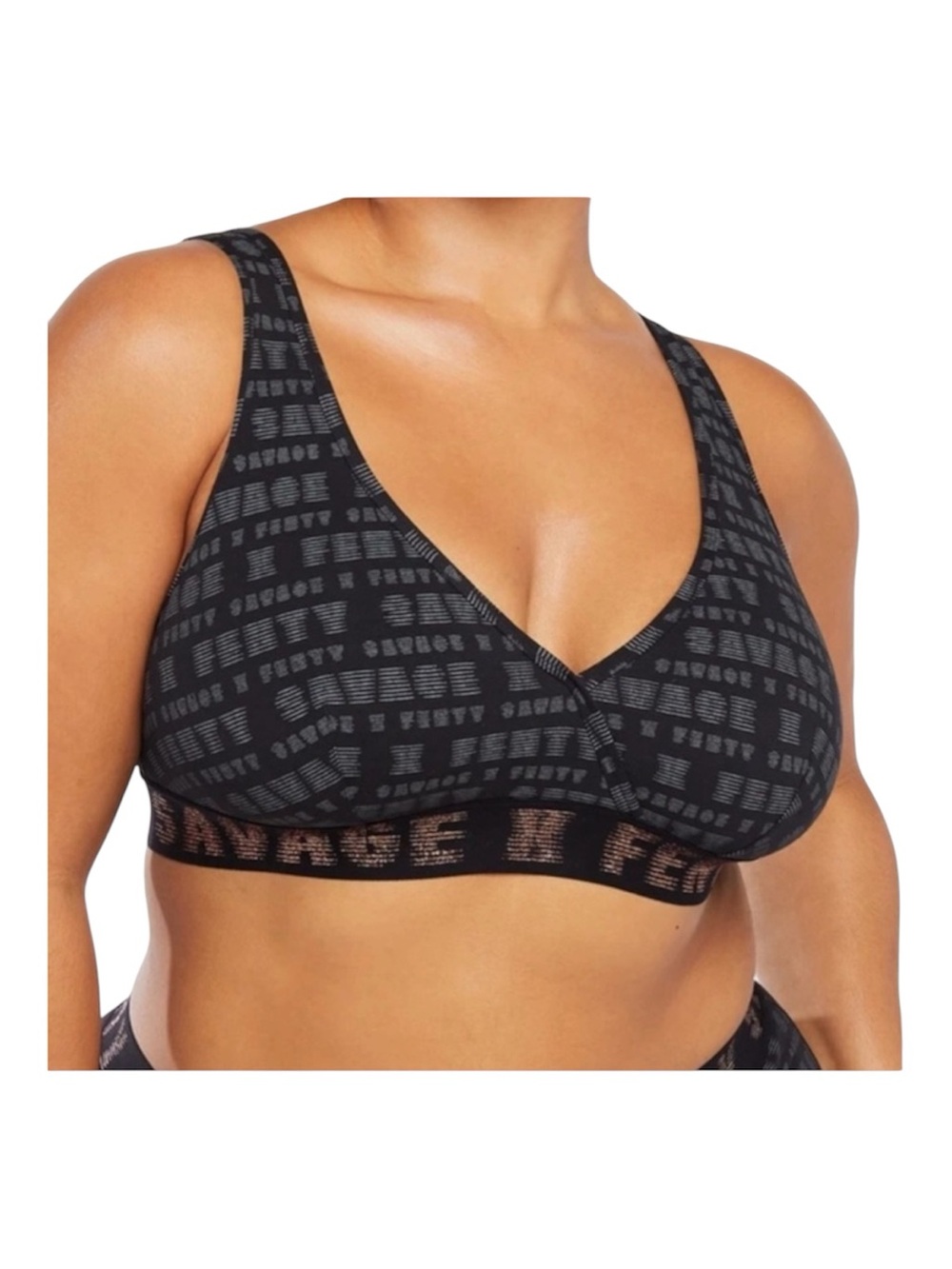 Savage X Fenty Forever Savage Crossover Cotton Bralette Black 2X